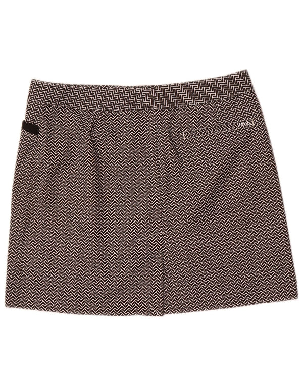 Izod Womens Golf Mini Skirt US 8 Medium W32 Black Geometric Polyester