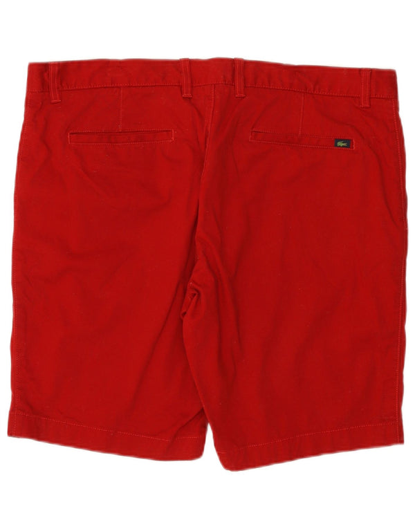 Lacoste Mens Slim Fit Chino Shorts Size 50 XL W40 Red Cotton