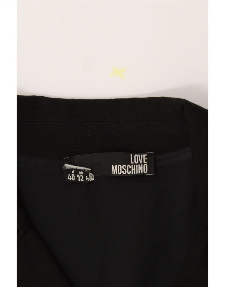 MOSCHINO Womens Basic Dress UK 12 Medium Black Viscose Vintage Moschino and Second-Hand Moschino from Messina Hembry 