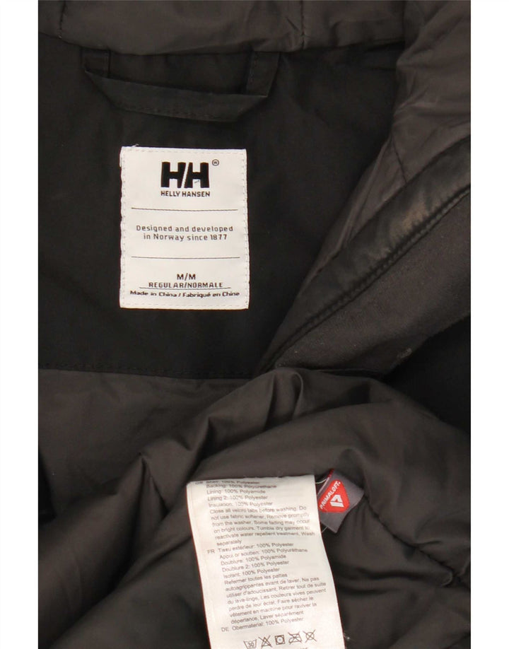 Helly Hansen Womens Hooded Windbreaker Coat UK 14 Medium Black Polyester