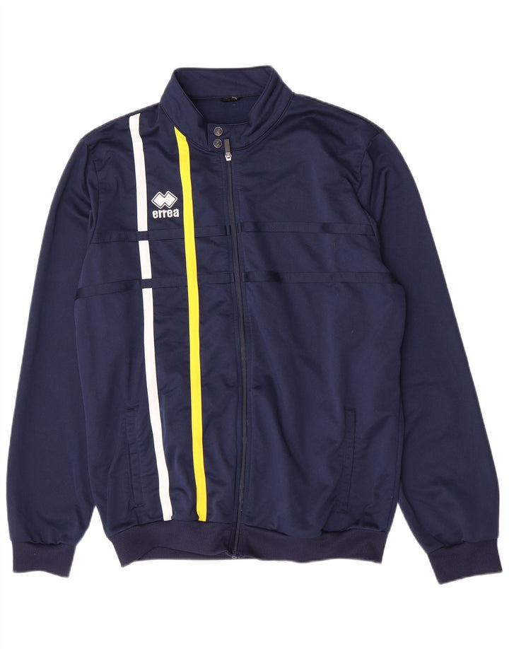 Errea Mens Tracksuit Top Jacket Large Navy Blue Colourblock