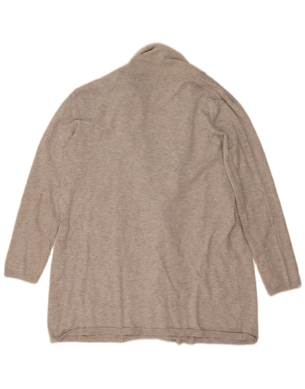 Zara Womens Cardigan Sweater UK 14 Medium Grey Flecked Viscose
