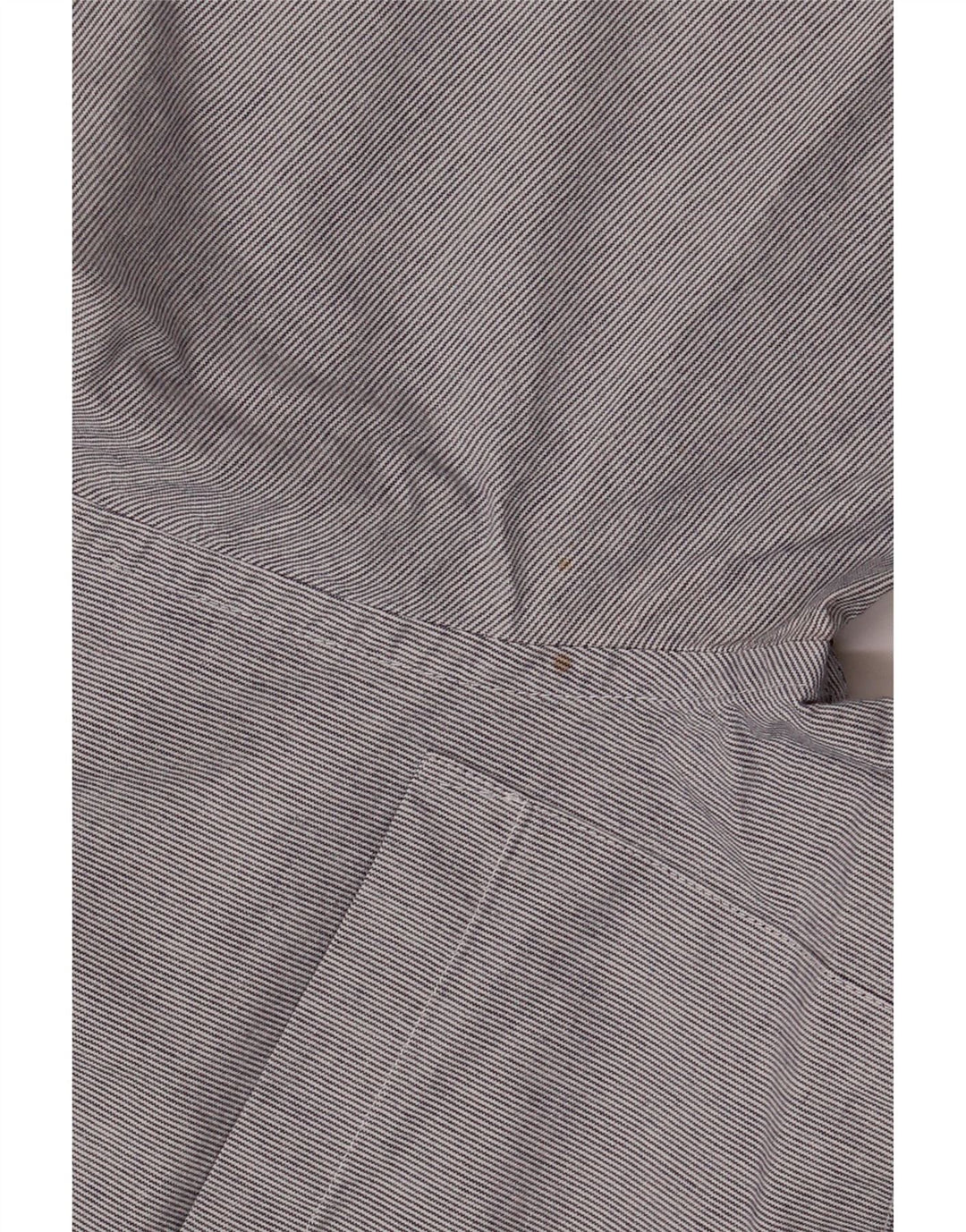 JAEGER Mens Shirt XS Navy Blue Pinstripe Cotton