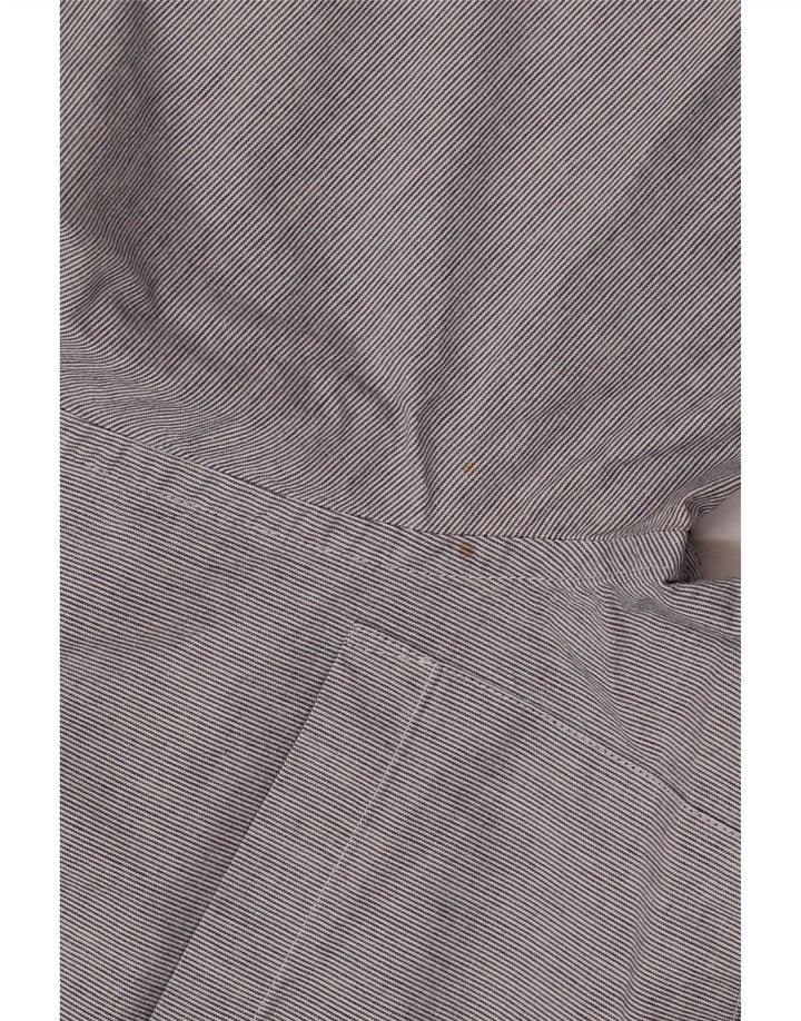 JAEGER Mens Shirt XS Navy Blue Pinstripe Cotton