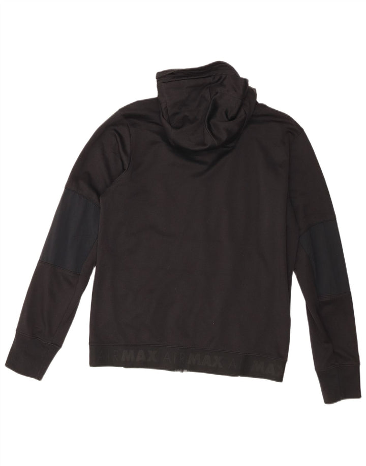 Nike Mens Graphic Hooded Tracksuit Top Jacket Medium Black Cotton