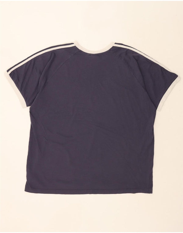 ADIDAS Mens T-Shirt Top 2XL Navy Blue Cotton