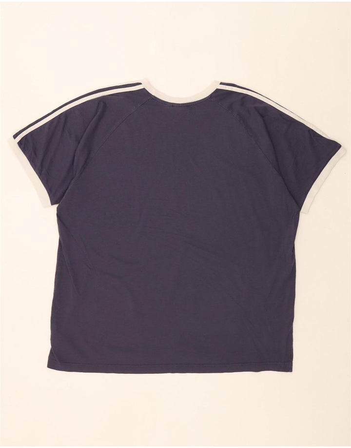 ADIDAS Mens T-Shirt Top 2XL Navy Blue Cotton
