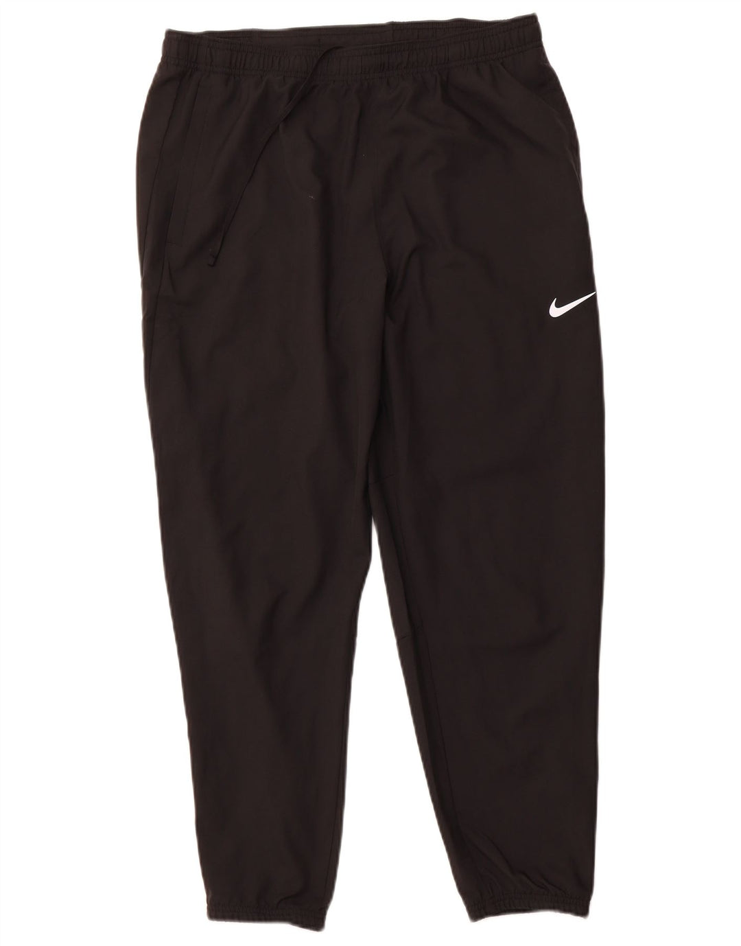 NIKE Womens Dri Fit Tracksuit Trousers Joggers UK 14 Large Black Polyester