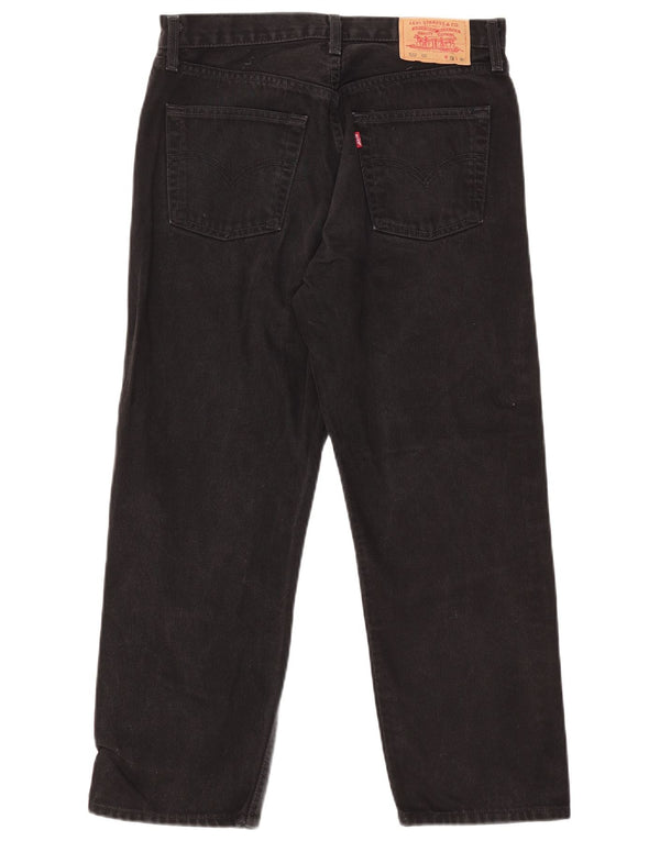 Levi's Mens 522 Straight Jeans W32 L25 Black Cotton