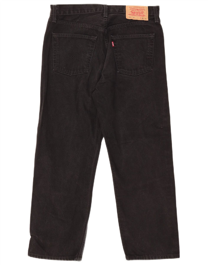 Levi's Mens 522 Straight Jeans W32 L25 Black Cotton