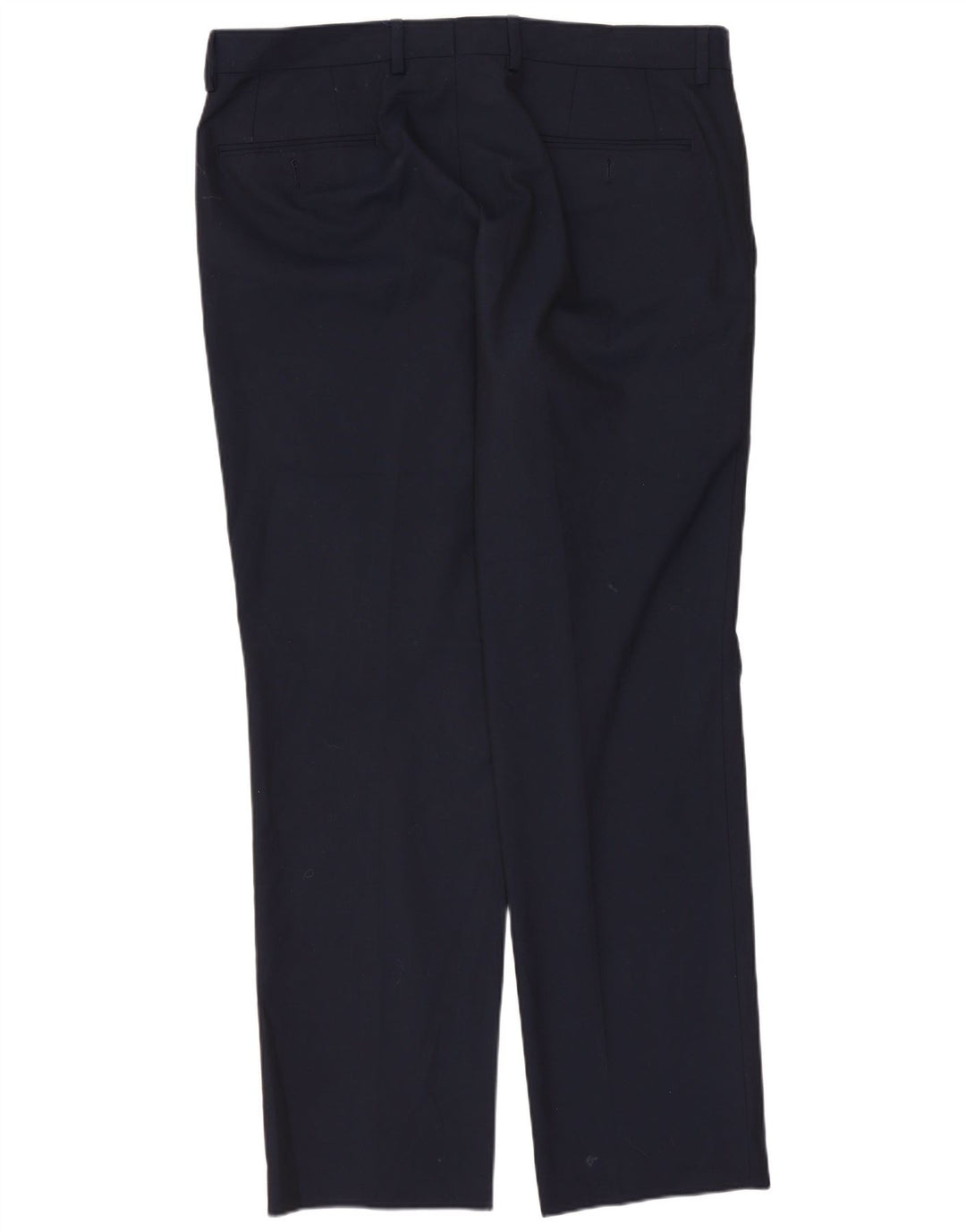 CHAPS Mens Straight Suit Trousers W34 L30 Navy Blue Polyester