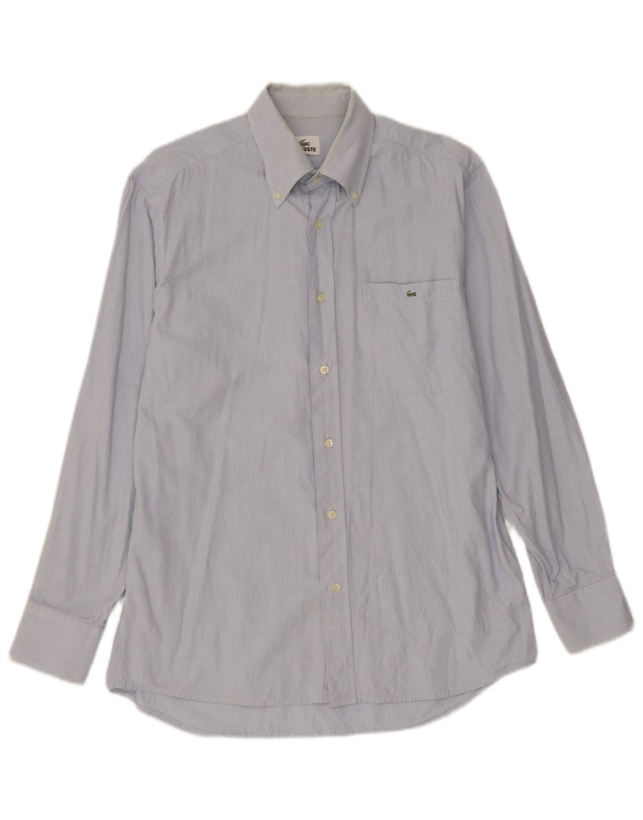 LACOSTE Mens Shirt Size 40 Medium Blue Cotton