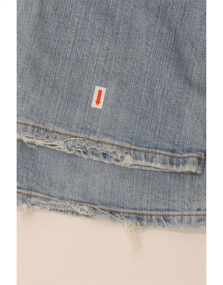 LEE Womens Jinx Distressed Bootcut Jeans W31 L35 Blue Cotton