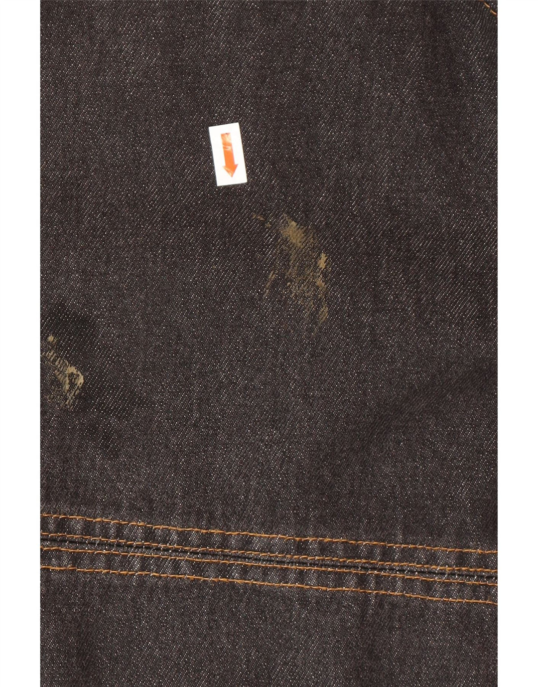 VINTAGE Mens Denim Gilet IT 52 XL Grey Cotton