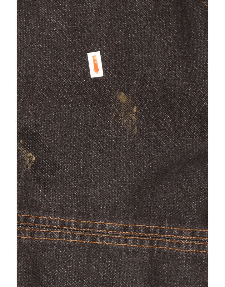 VINTAGE Mens Denim Gilet IT 52 XL Grey Cotton