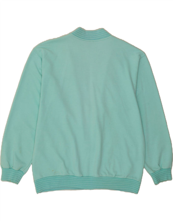 BELFE Mens Cardigan Sweater UK 40 Medium Turquoise Cotton Vintage Belfe and Second-Hand Belfe from Messina Hembry 