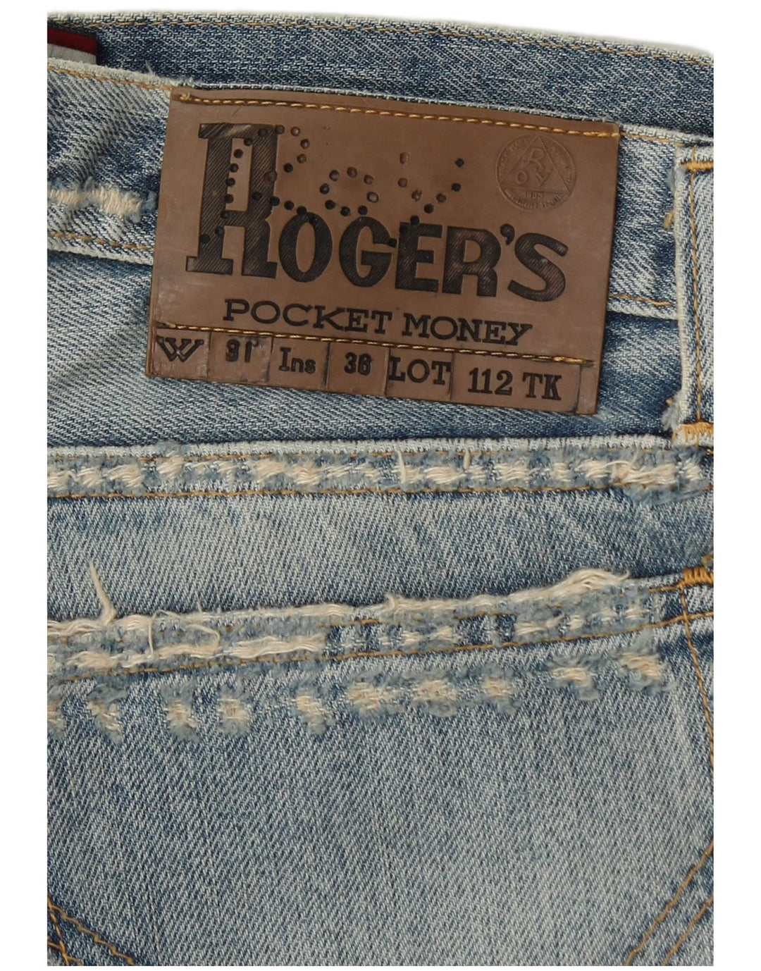 ROY ROGERS Mens Distressed Straight Jeans W31 L36 Blue Cotton