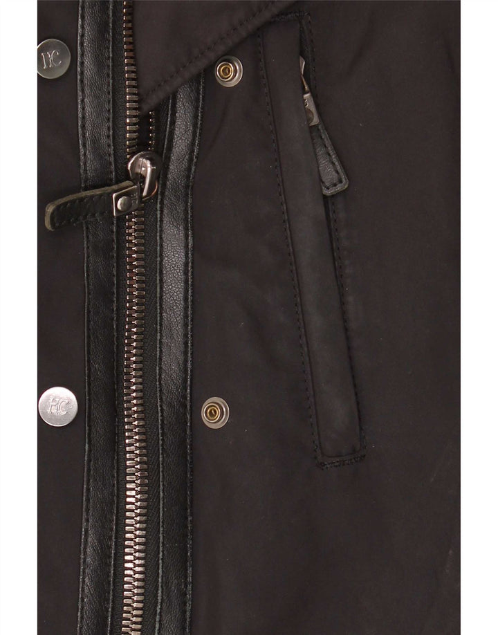 Henry Cottons Womens Overcoat IT 40 Small Black Polyester
