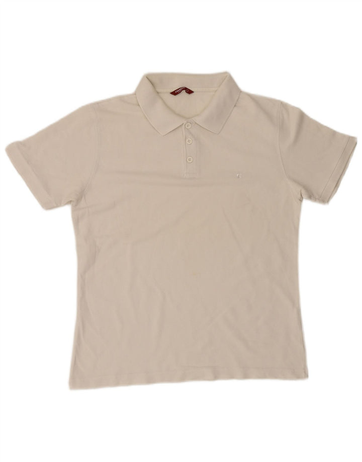 Carrera Mens Polo Shirt Large White Cotton