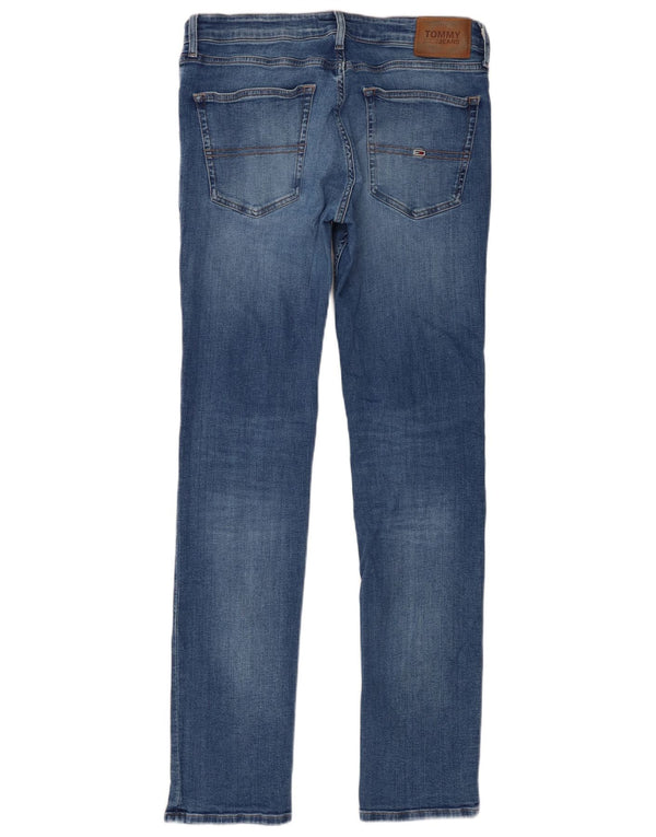 Tommy Hilfiger Mens Slim Jeans W34 L34 Blue Cotton