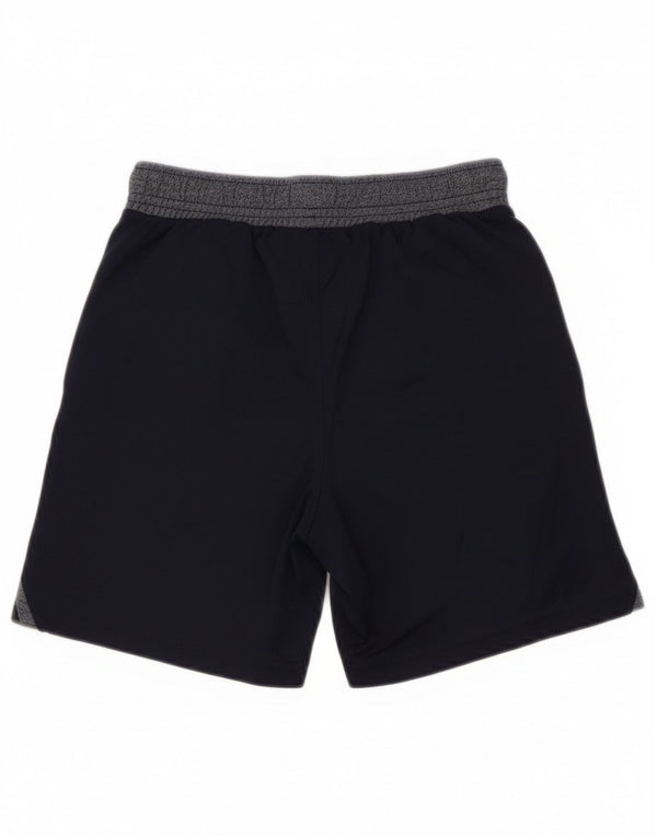 Under Armour Boys Sport Shorts 7-8 Years Small Navy Blue Colourblock