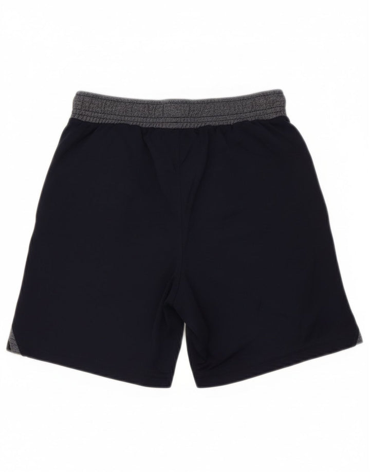 Under Armour Boys Sport Shorts 7-8 Years Small Navy Blue Colourblock