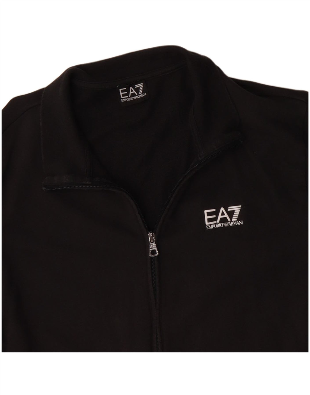 Emporio Armani Mens Tracksuit Top Jacket Medium Black Cotton