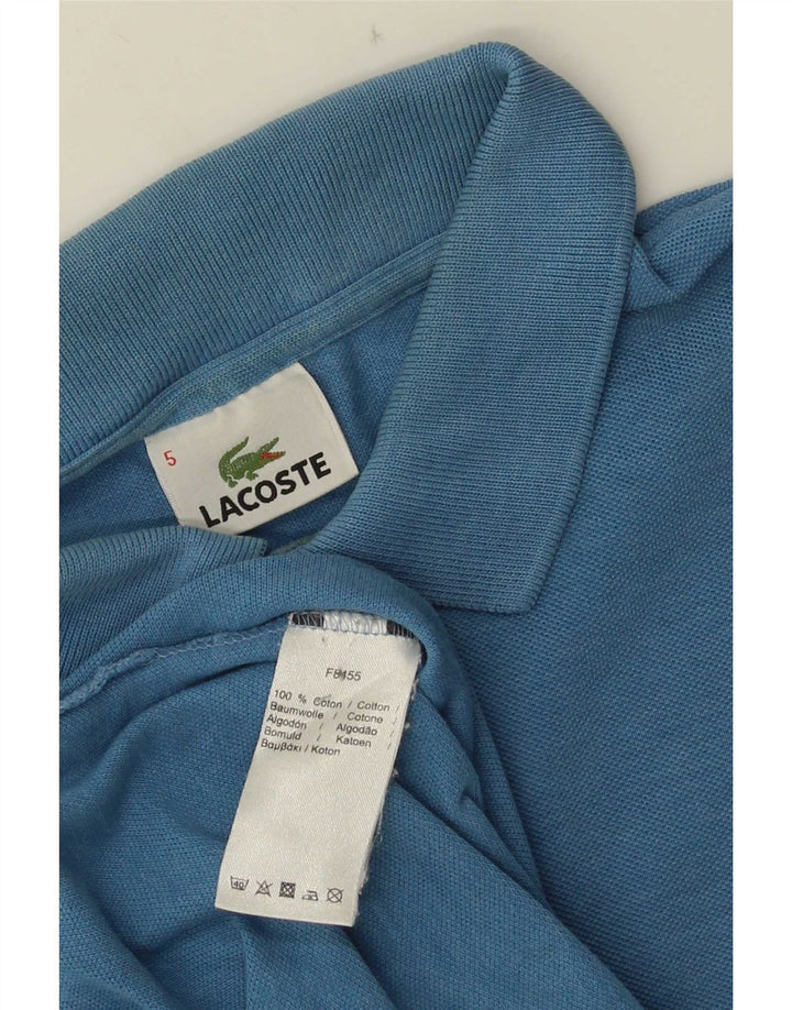 Lacoste Mens Polo Shirt Size 5 Large Blue Cotton