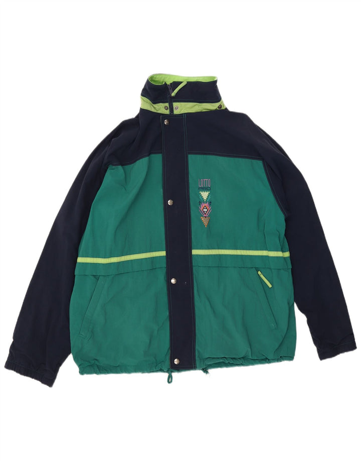Lotto Mens Windbreaker Jacket Large Green Colourblock