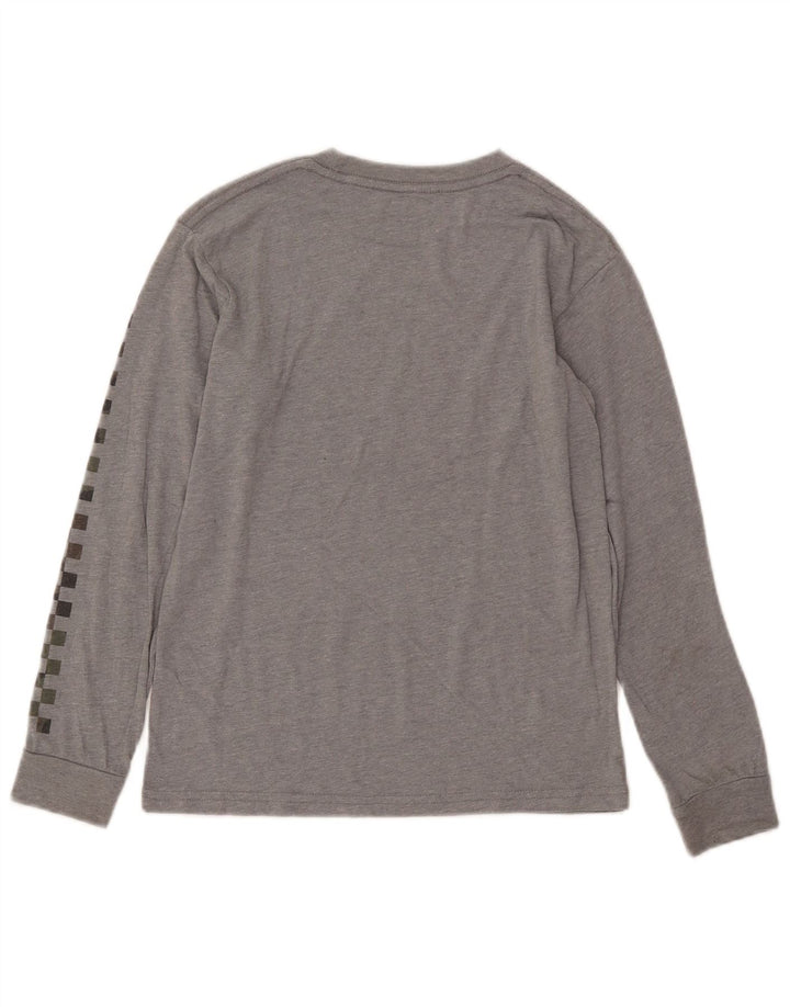 VANS Womens Graphic Top Long Sleeve UK 10 Small Grey Cotton