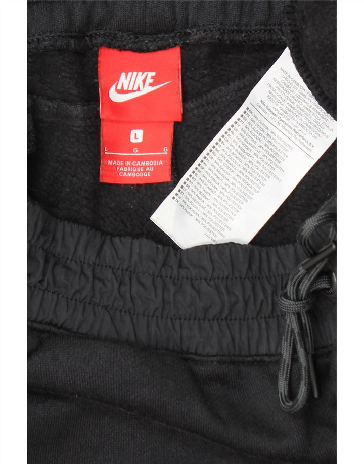 Nike Mens Tracksuit Trousers Large  Black Cotton