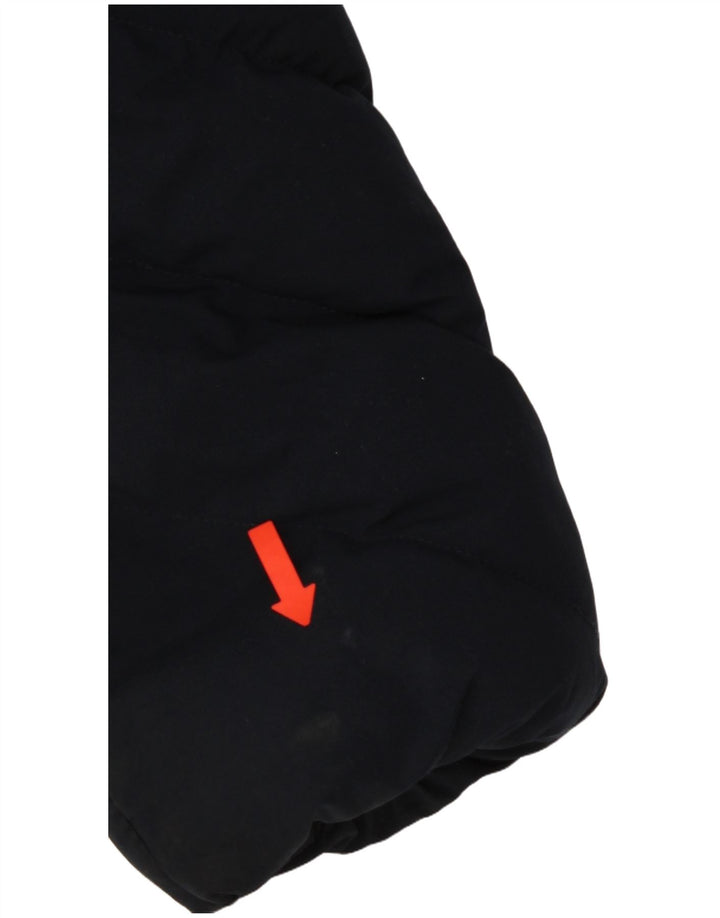 Superdry Womens Hooded Padded Coat UK 10 Small Navy Blue Polyester