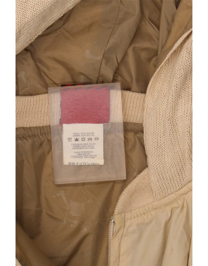 Oakley Mens Hooded Bomber Jacket UK 38 Medium Beige Nylon