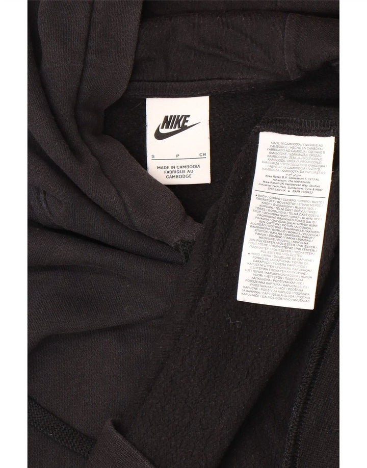 NIKE Mens Hoodie Jumper Small Black Cotton