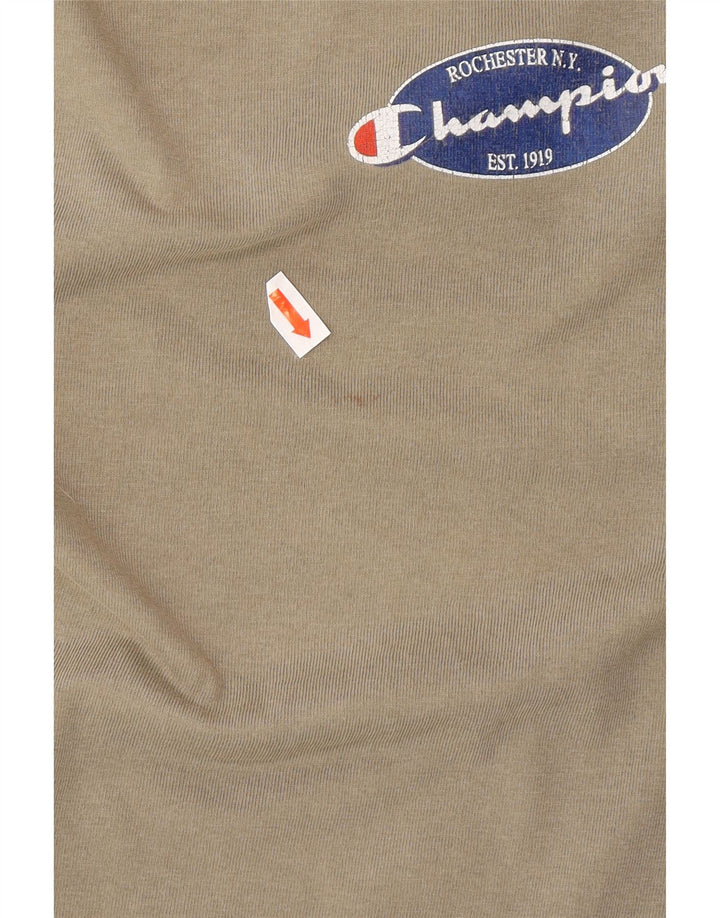 CHAMPION Mens T-Shirt Top Large Green Colourblock