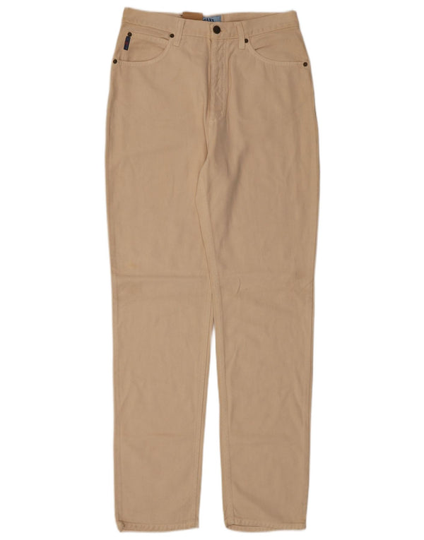 Les Copains Womens Tapered Jeans W33 L32 Beige Cotton