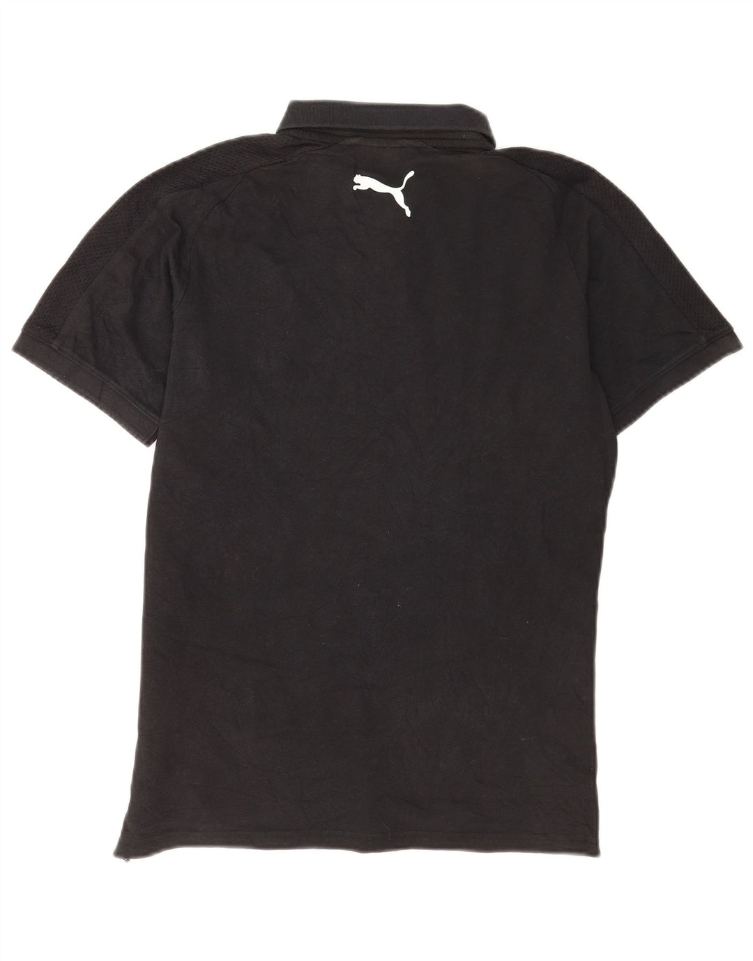 Puma Mens Polo Shirt Small Black Cotton