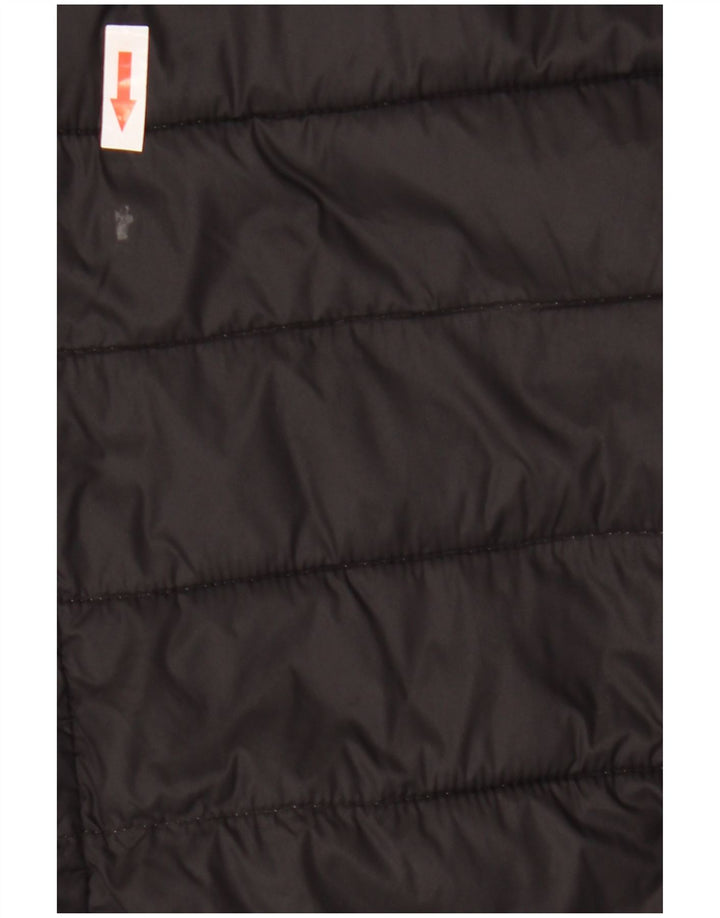 Kappa Mens Hooded Padded Jacket UK 44 2XL Black Polyamide