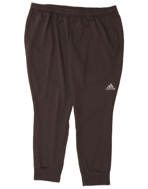 Adidas Mens Tracksuit Trousers Joggers 3XL Black Polyester