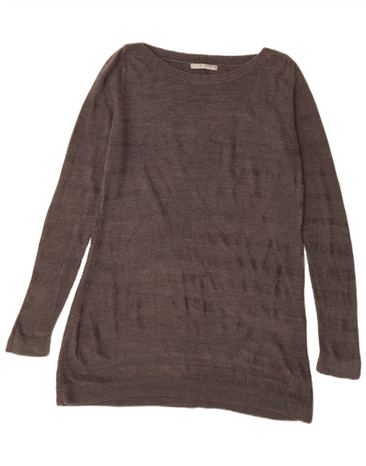 Marks & Spencer Womens Jumper Dress UK 14 Medium Grey Acrylic