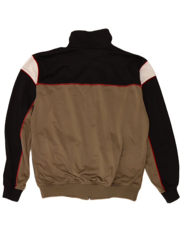 Kappa Mens Tracksuit Top Jacket Medium Brown Colourblock Polyester