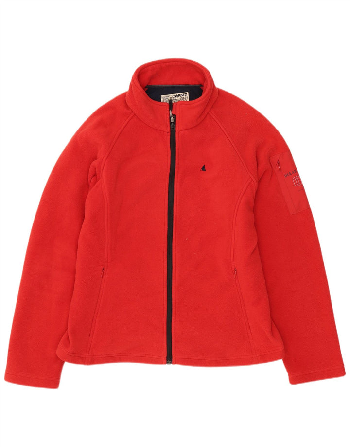 Musto Womens Fleece Jacket UK 16 Large Red Polyester