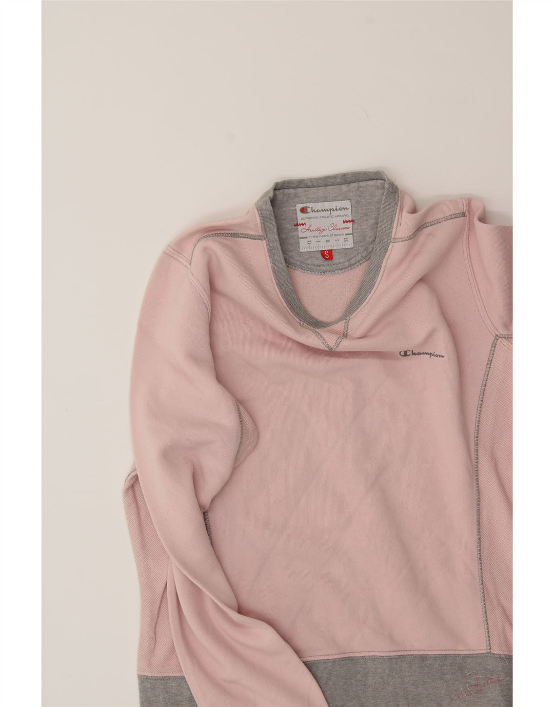 CHAMPION Womens Heritage Classics Sweatshirt Jumper UK 10 Small Pink Vintage Champion and Second-Hand Champion from Messina Hembry 