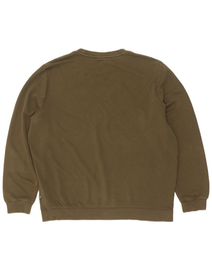 Puma Mens Sweatshirt Jumper XL Khaki Cotton