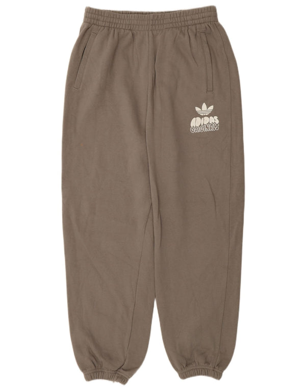 Adidas Womens Graphic Tracksuit Trousers Joggers UK 12/14 Medium Grey