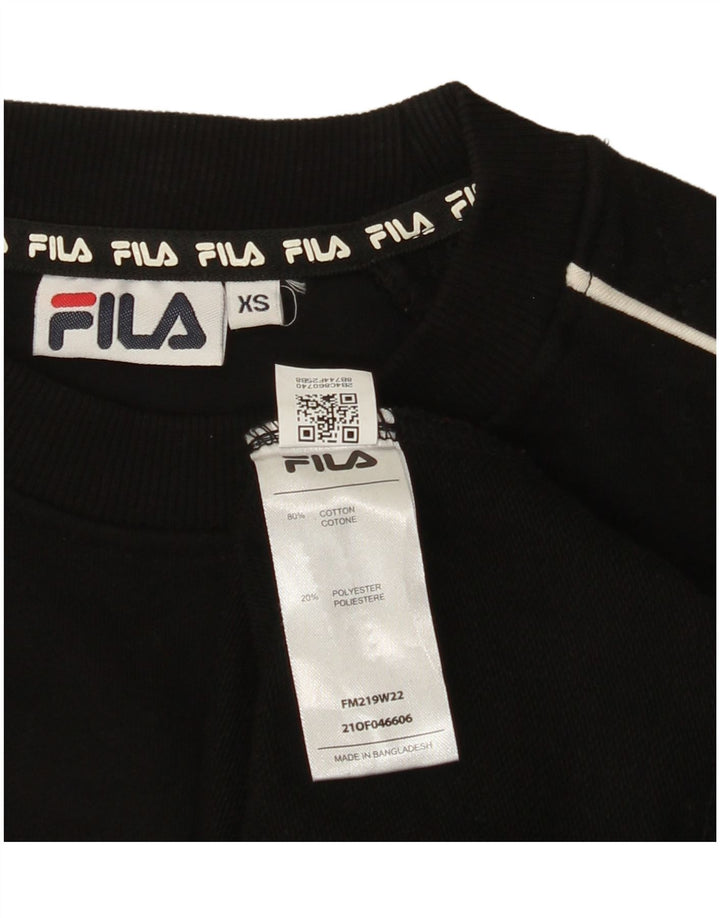 FILA Mens Sweatshirt Jumper XS Black Cotton