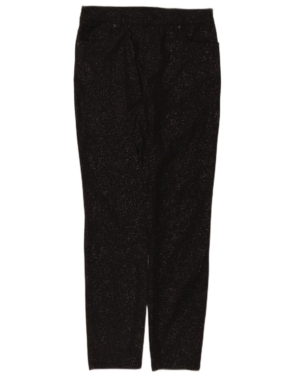 Phase Eight Womens Slim Casual Trousers UK 12 Medium W30 L29 Black Flecked