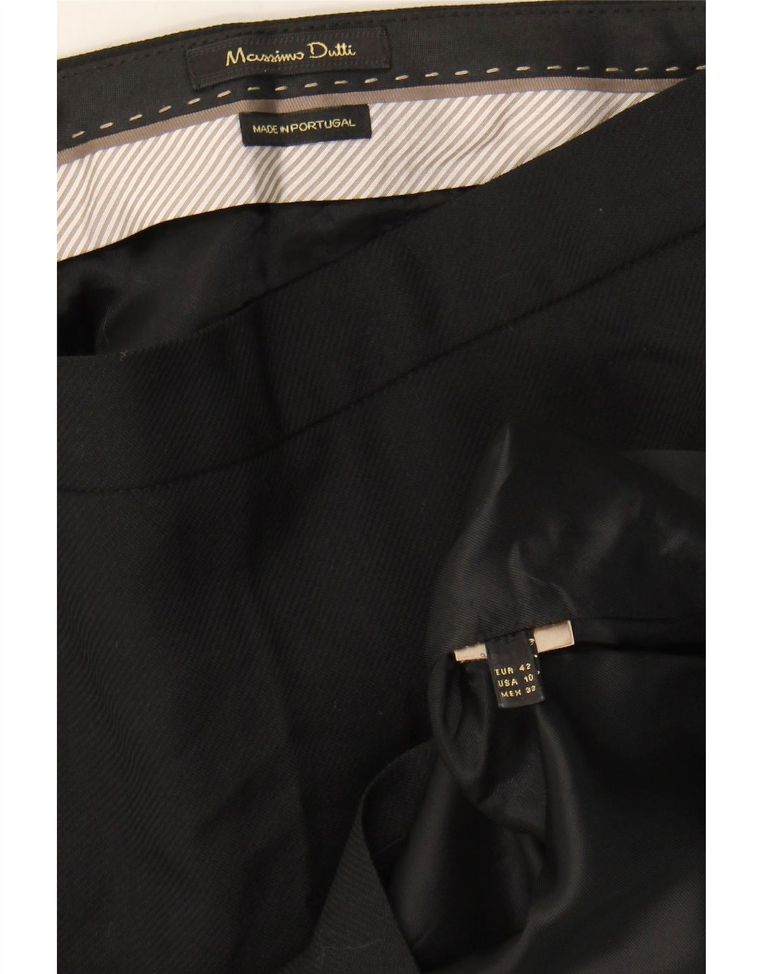 MASSIMO DUTTI Womens Pencil Skirt EU 42 Large W32 Black Vintage Massimo Dutti and Second-Hand Massimo Dutti from Messina Hembry 