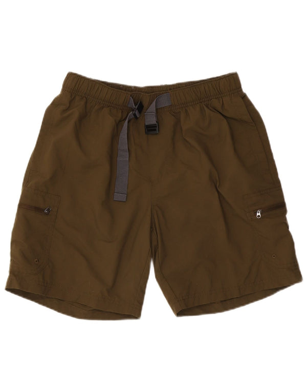 Champion Womens Cargo Shorts Medium W28 Khaki Polyester