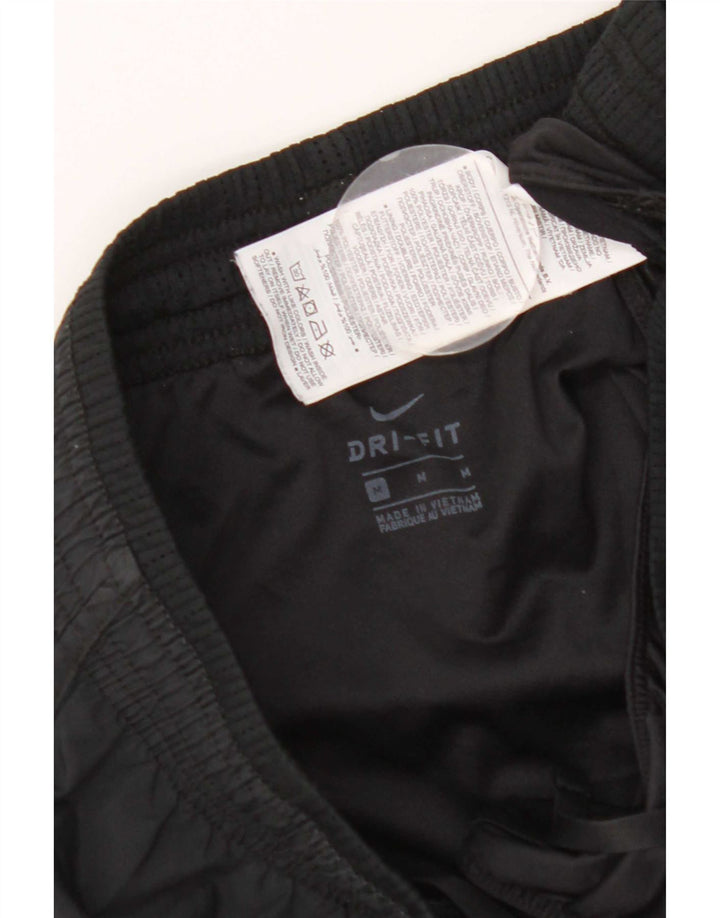 Nike Womens Dri Fit Graphic Sport Shorts UK 14 Medium  Black Polyester